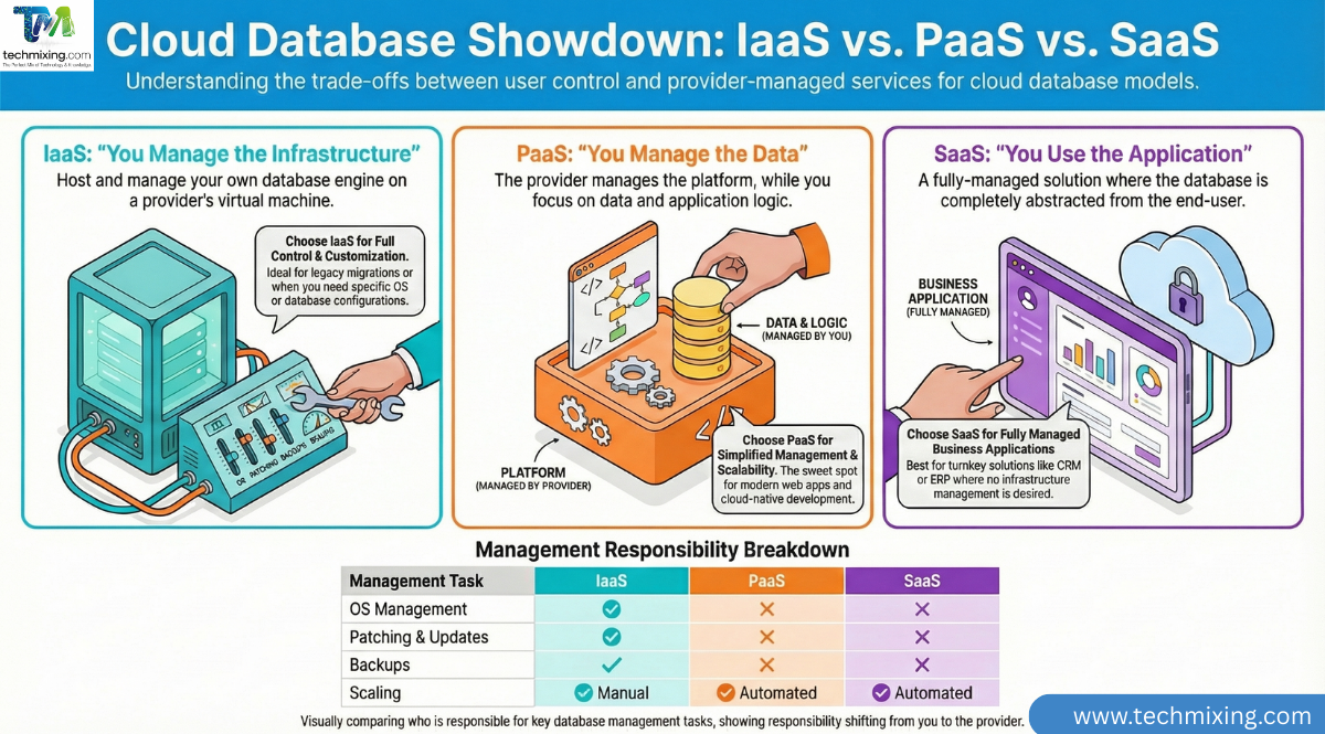 IaaS vs PaaS vs SaaS for Databases: Architecture, Use Cases, and Real ...