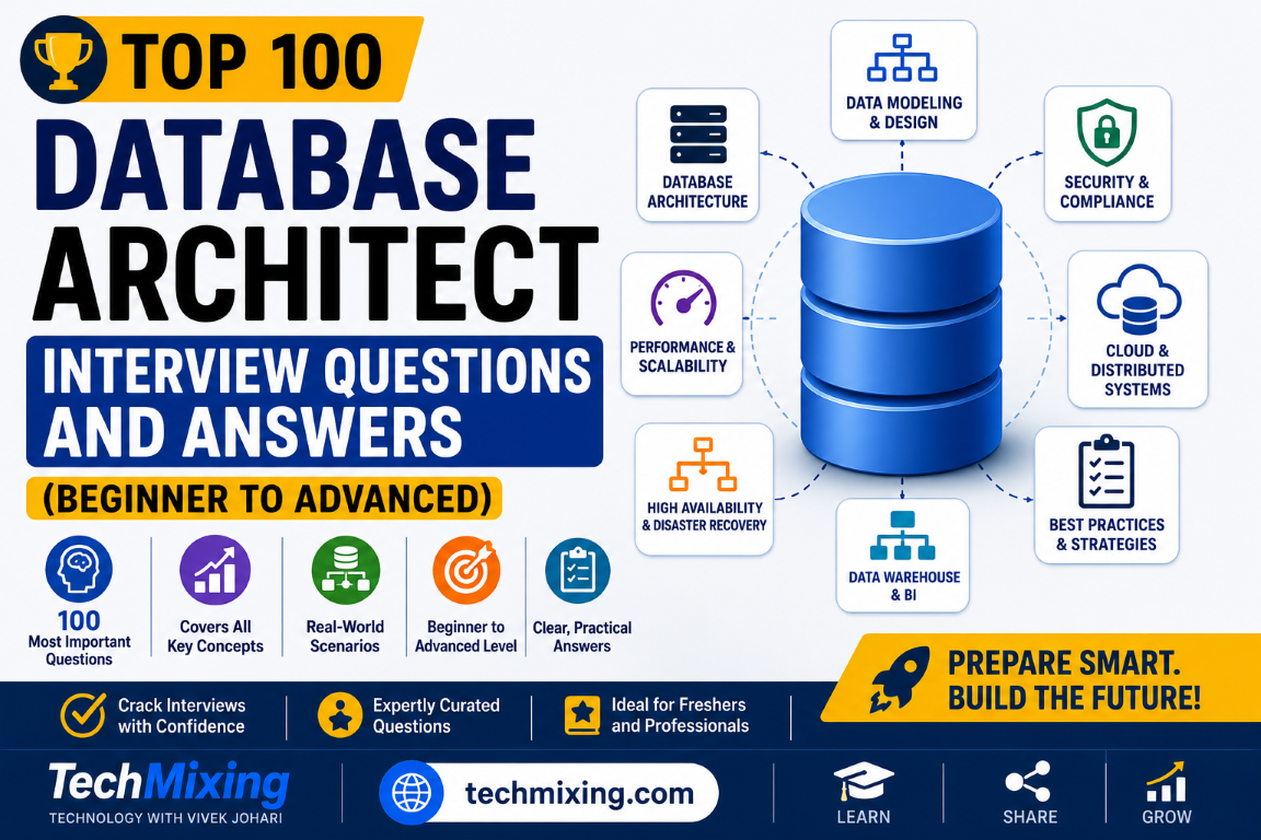 Top 100 Database Architect Interview Questions and Answers (Beginner to ...