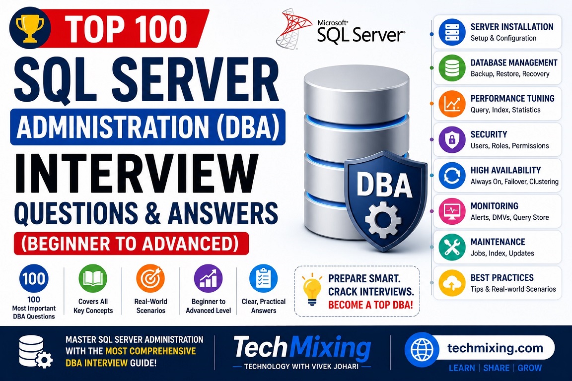Top 100 SQL Server Administration (DBA) Interview Questions & Answers ...